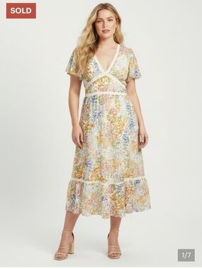 IN LOOM Floral Prairie Midi Dress